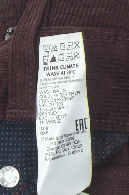 Marks and Spencer Men's Brown Slim Chinos - Size 40