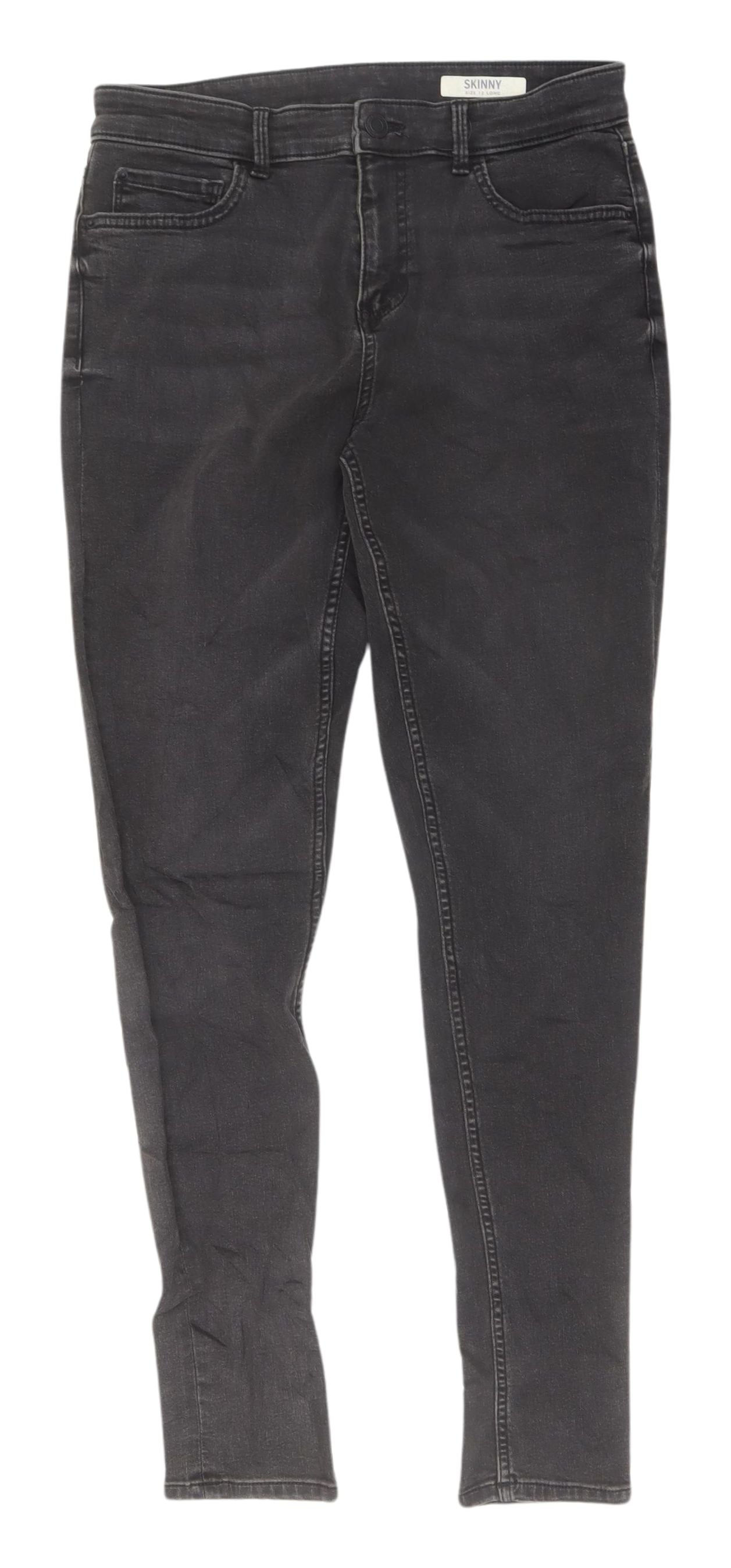 Womens UK Size 12 Marks and Spencer Regular Fit Skinny Black Jeans