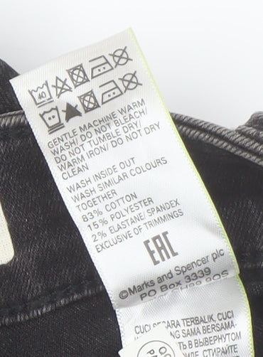Womens UK Size 12 Marks and Spencer Regular Fit Skinny Black Jeans