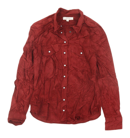 Womens UK Size 8 Marks and Spencer Red  Button-Up