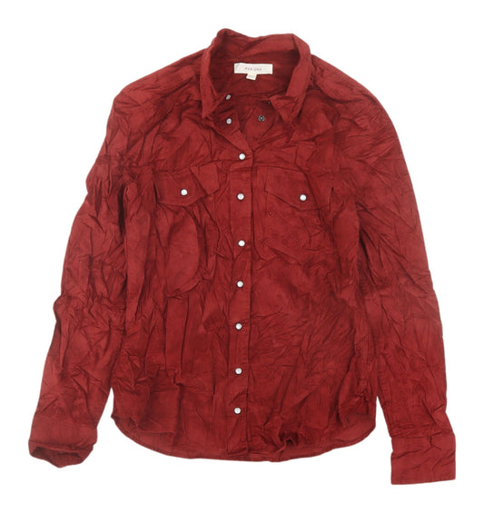 Womens UK Size 8 Marks and Spencer Red  Button-Up