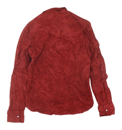 Womens UK Size 8 Marks and Spencer Red  Button-Up