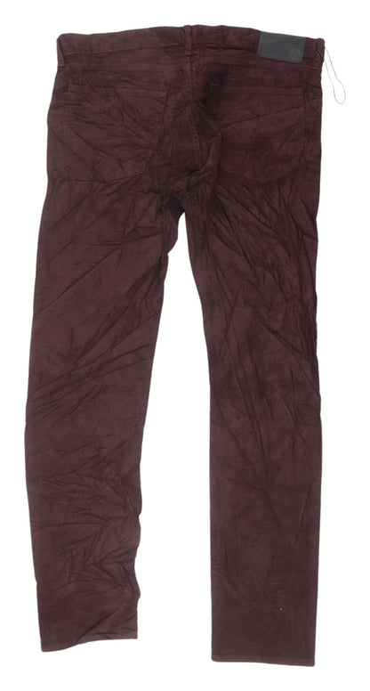 Marks and Spencer Men's Brown Chino Slim Trousers