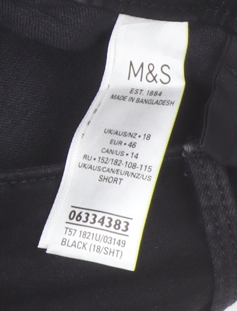 Womens UK Size 18 Marks and Spencer Regular Fit Skinny Black Jeans