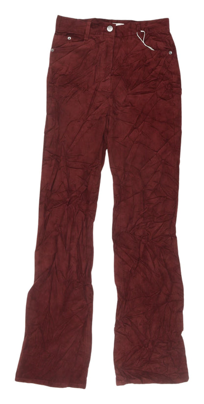 Womens UK Size 10 Marks and Spencer Regular Fit  Red Trousers