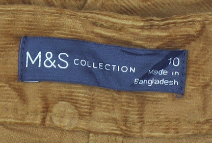 Womens UK Size 10 Marks and Spencer Regular Fit  Brown Trousers
