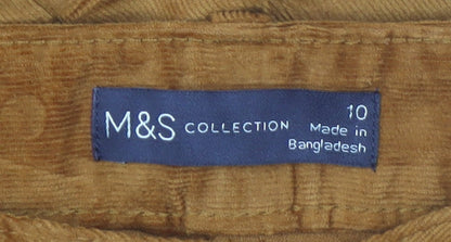 Womens UK Size 10 Marks and Spencer Regular Fit  Brown Trousers