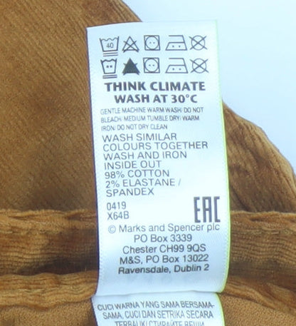 Womens UK Size 10 Marks and Spencer Regular Fit  Brown Trousers