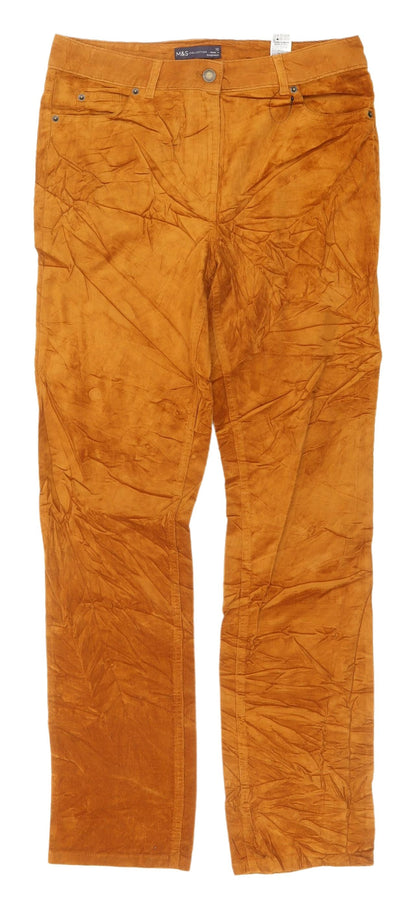 Womens UK Size 10 Marks and Spencer Regular Fit  Brown Trousers