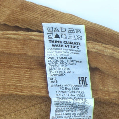 Womens UK Size 10 Marks and Spencer Regular Fit  Brown Trousers