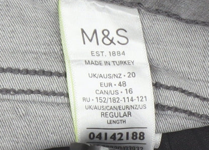 Womens UK Size 20 Marks and Spencer Regular Fit Skinny Grey Jeans