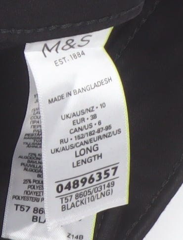 Womens UK Size 10 Marks and Spencer Slim Fit Skinny Black Jeans