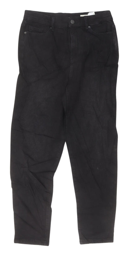 Womens UK Size 10 Marks and Spencer Regular Fit Straight Black Jeans