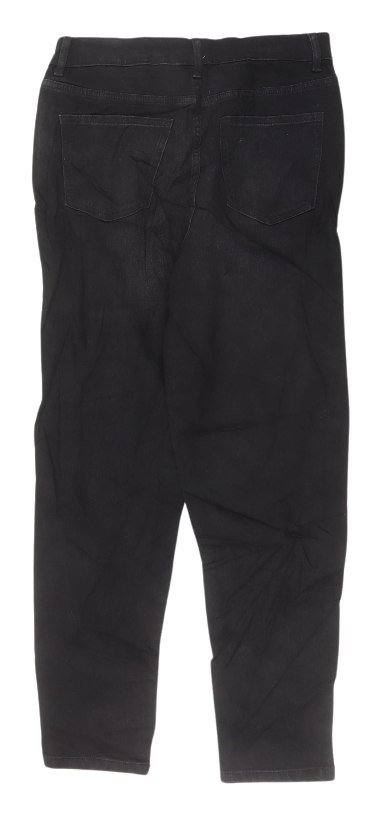 Womens UK Size 10 Marks and Spencer Regular Fit Straight Black Jeans