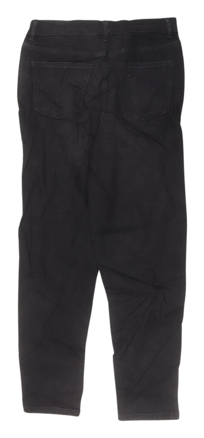 Womens UK Size 10 Marks and Spencer Regular Fit Straight Black Jeans