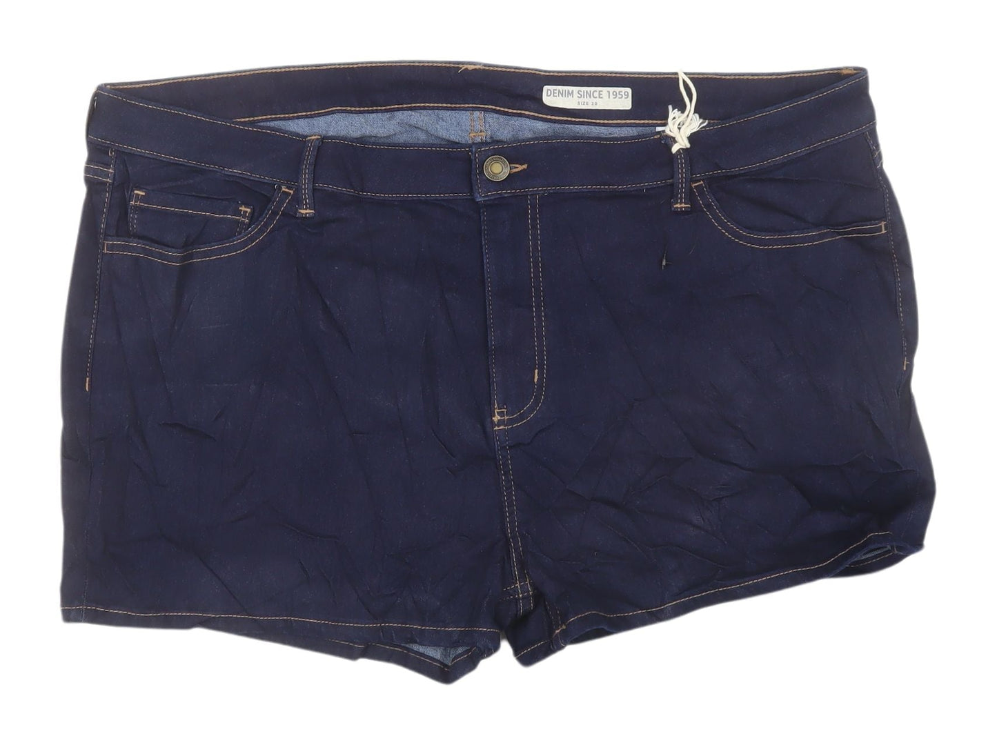 Marks and Spencer Women Blue Denim Shorts Size 20 Regular