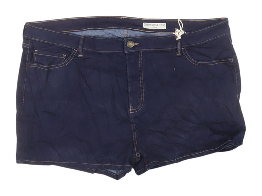 Marks and Spencer Women Blue Denim Shorts Size 20 Regular