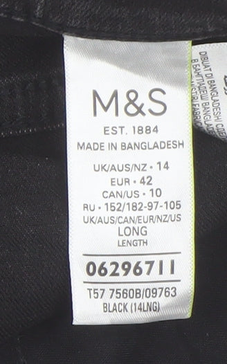 Womens UK Size 14 Marks and Spencer Slim Fit Skinny Black Jeans