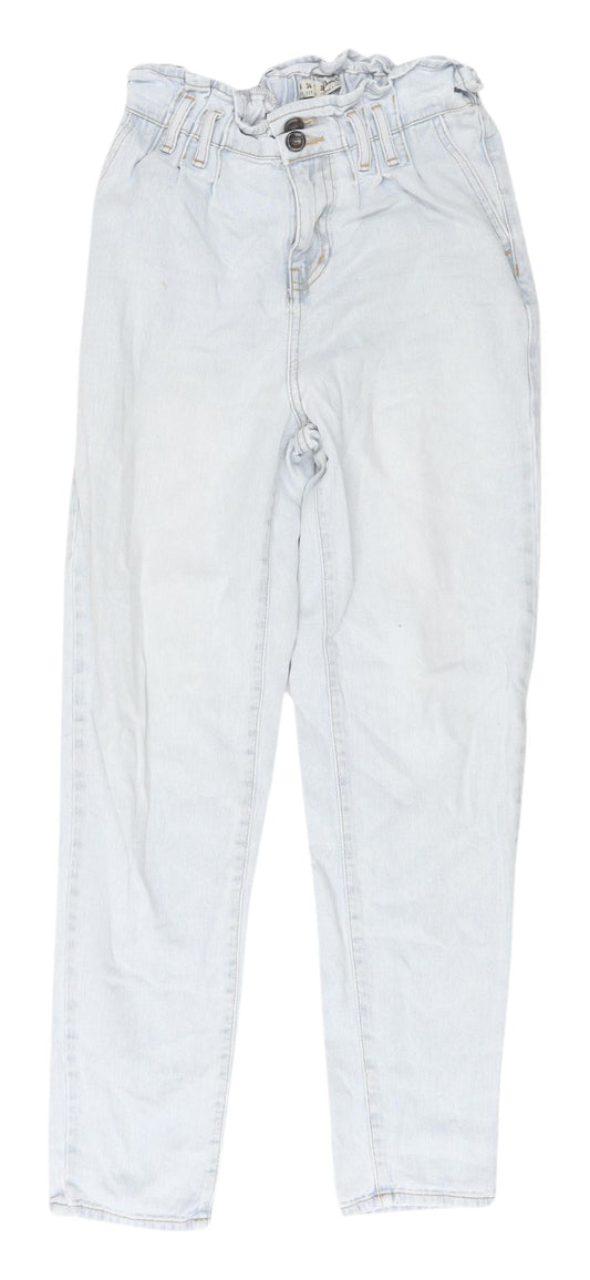 Denim Co Women's Blue Paperbag Jeans, Size 6