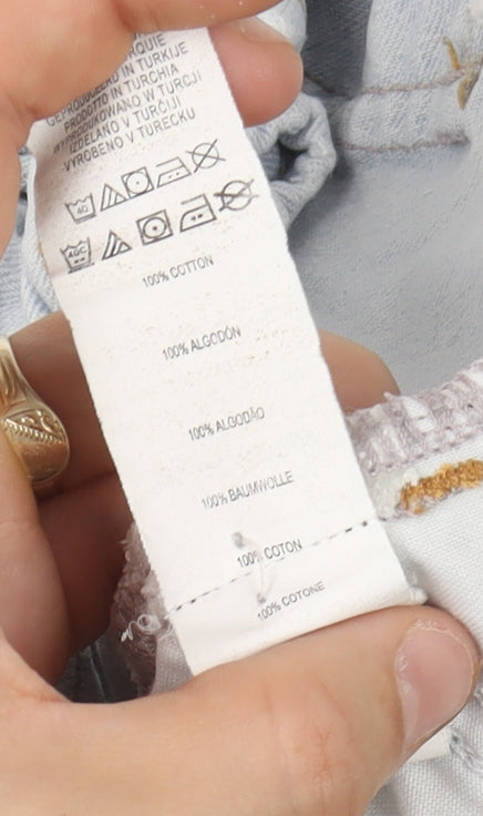 Denim Co Women's Blue Paperbag Jeans, Size 6