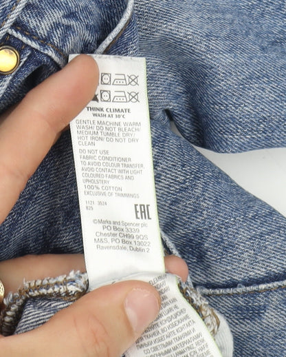 Marks and Spencer Men's Blue Straight Jeans, Size 38