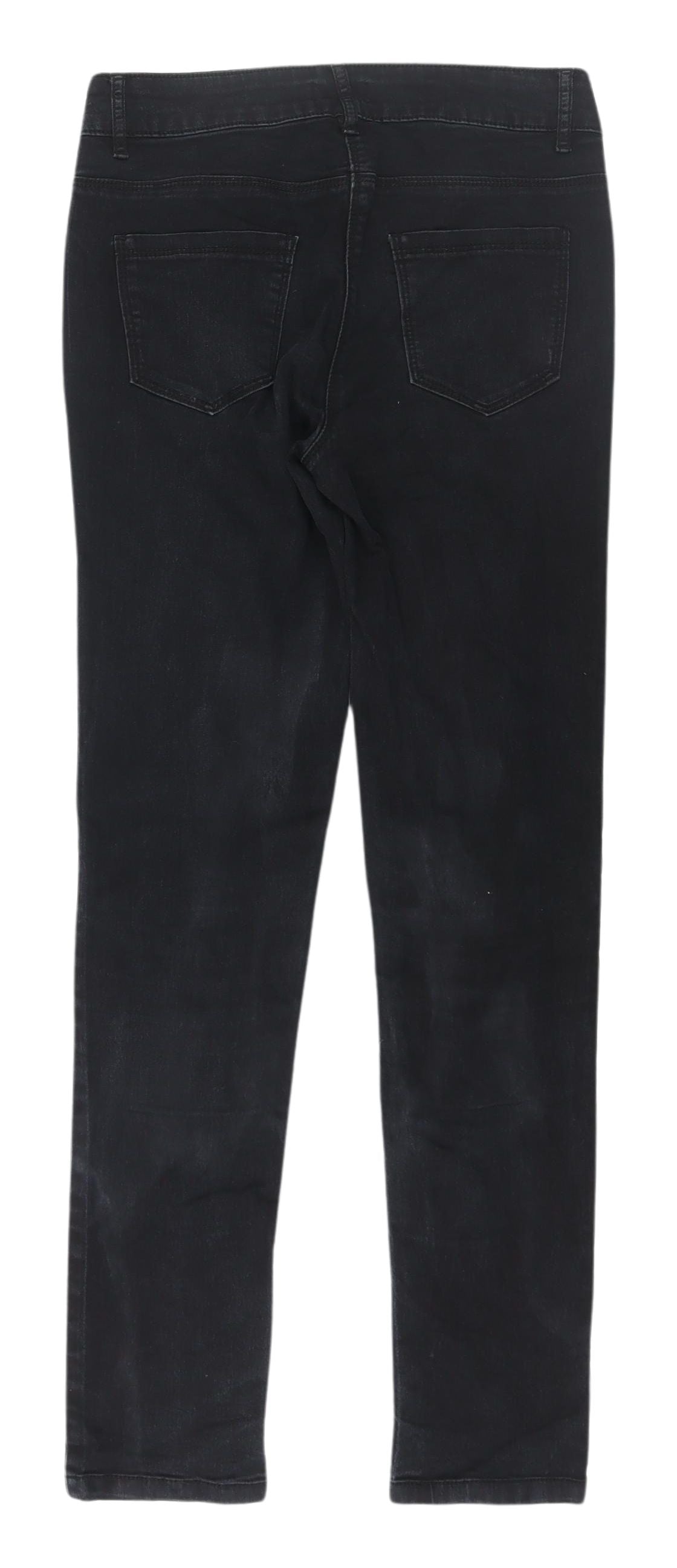 F&F Women's Black Skinny Jeans, Size 8, Stretch Denim