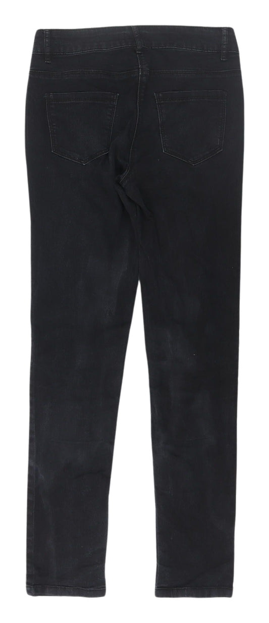 F&F Women's Black Skinny Jeans, Size 8, Stretch Denim