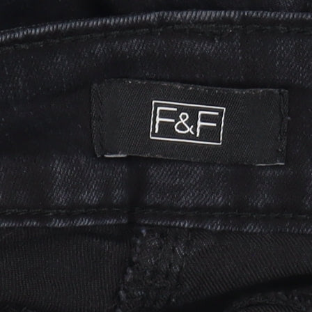 F&F Women's Black Skinny Jeans, Size 8, Stretch Denim