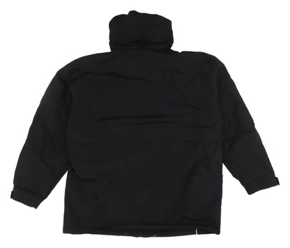 Mens UK Size L Essentials Black Parka Coat