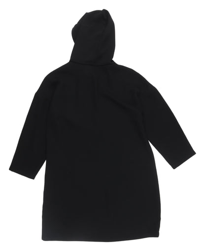 Zara Basic Women's Black Hooded Dress XS