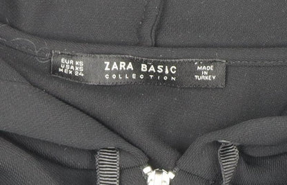 Zara Basic Women's Black Hooded Dress XS