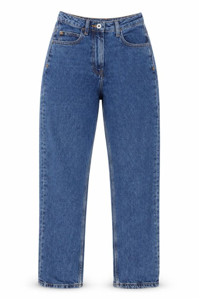 Womens UK Size 4 COLLUSION Regular Fit Straight Blue Jeans