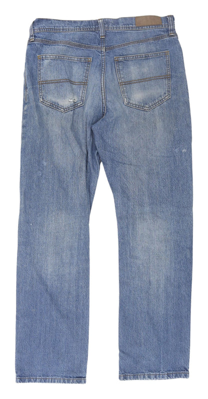 Marks and Spencer Men's Blue Straight Jeans Size L