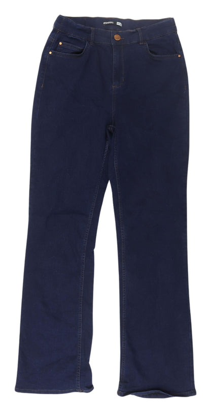 George Women's Blue Straight Jeans, Size M, Regular Fit