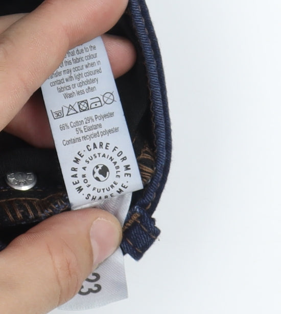 George Women's Blue Straight Jeans, Size M, Regular Fit