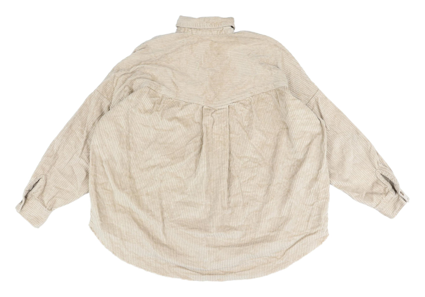 Womens UK Size M Stradivarius Beige  Button-Up