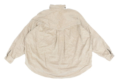 Womens UK Size M Stradivarius Beige  Button-Up