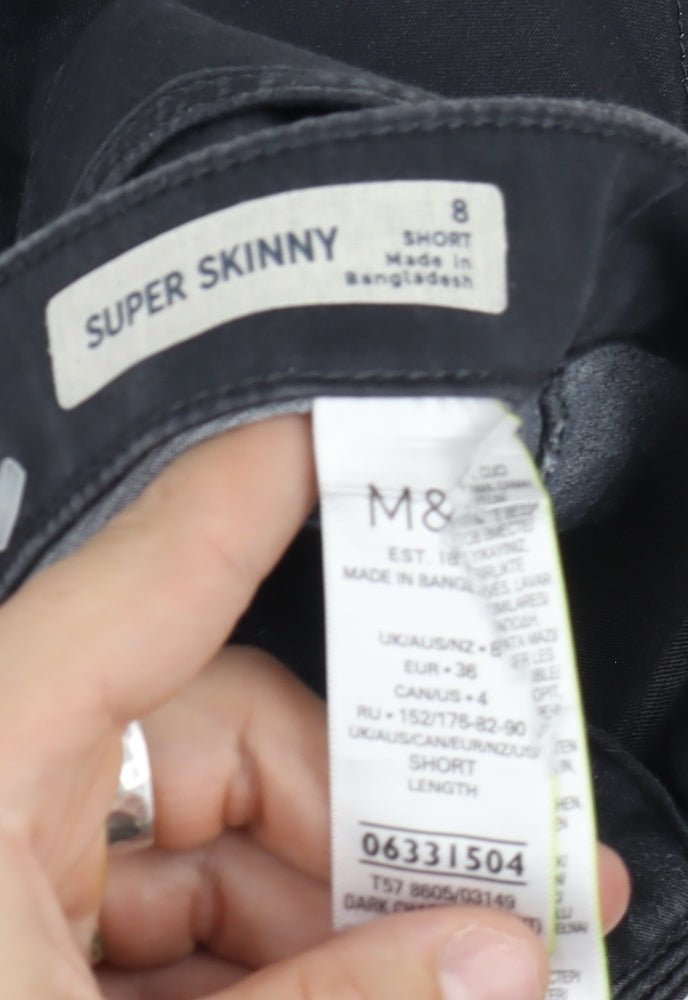 Womens UK Size 8 Marks and Spencer Slim Fit Skinny Black Jeans