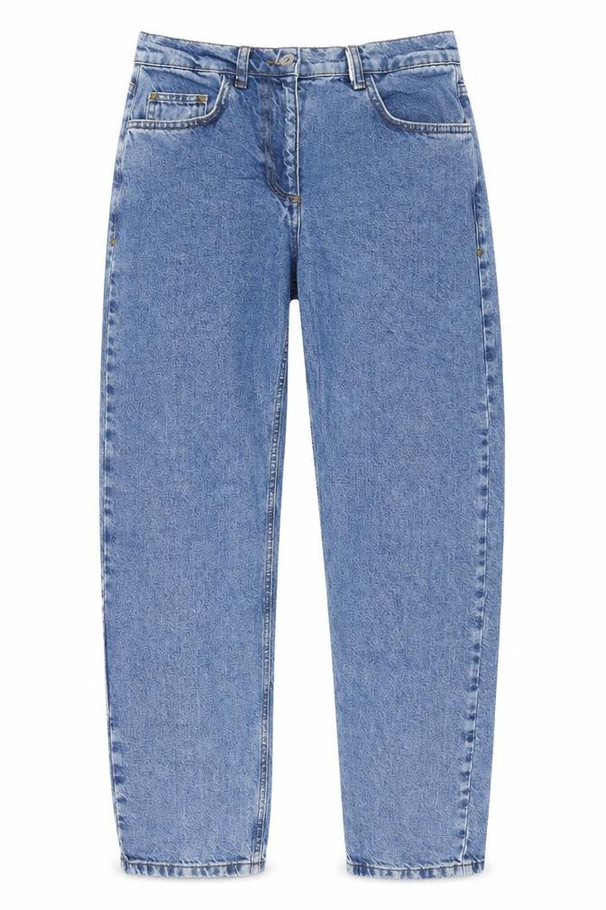 Unisex Adultss UK Size 28 COLLUSION Regular Fit Straight Blue Jeans
