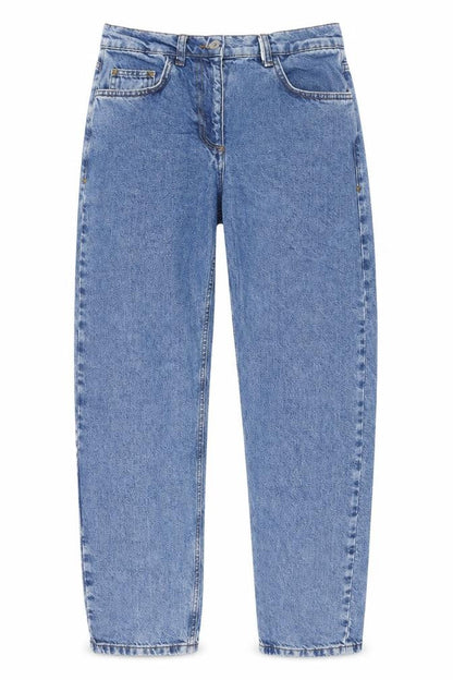 Unisex Adultss UK Size 28 COLLUSION Regular Fit Straight Blue Jeans