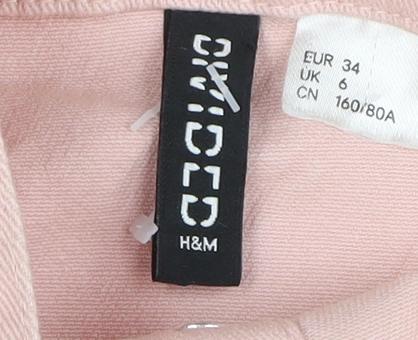 H&M Pink Pinafore Dress, Size 6, Women's Casual Style