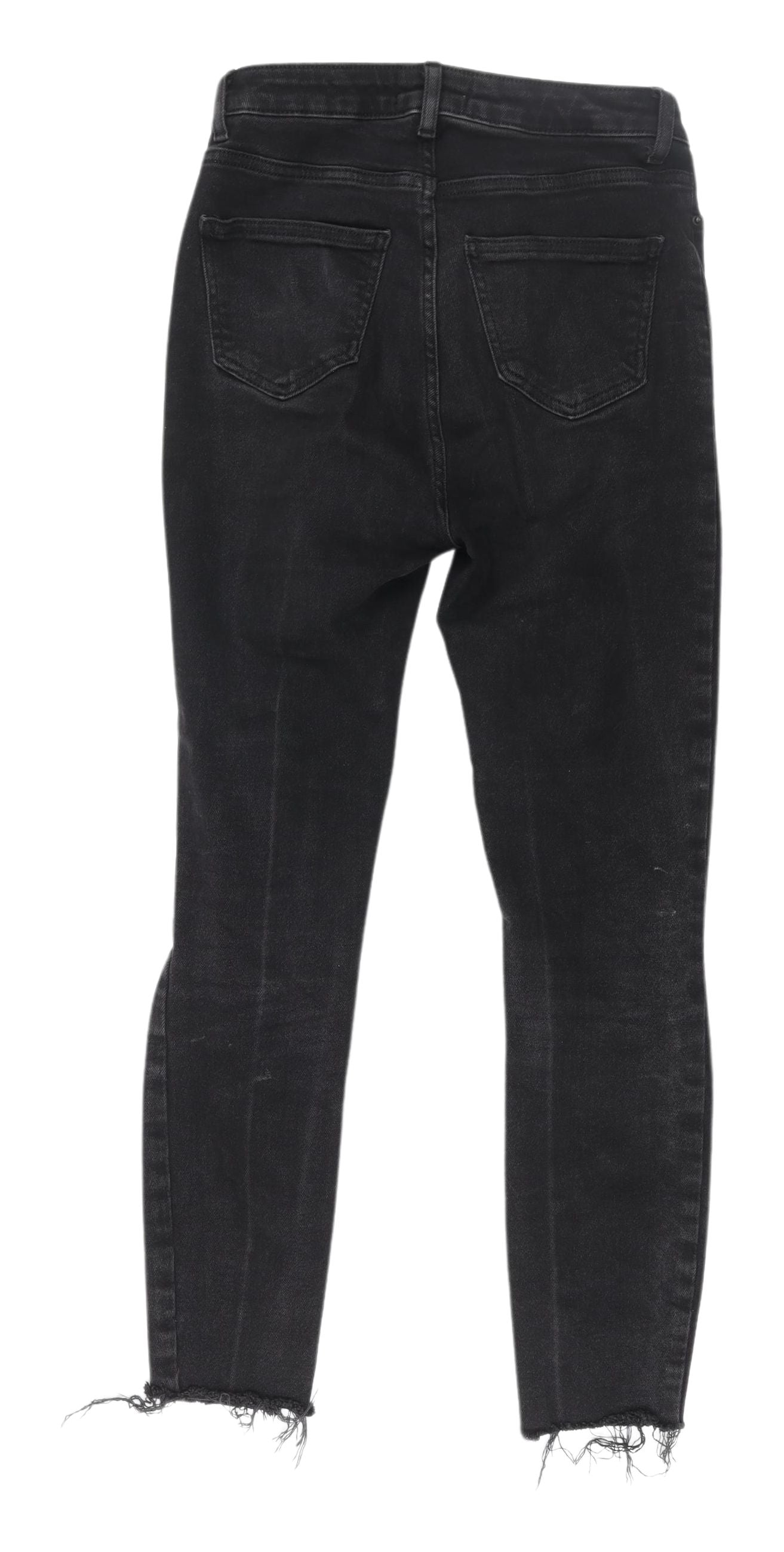 New Look Black Distressed Skinny Jeans, Size 8