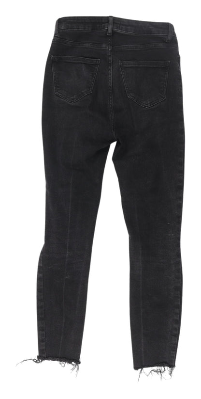 New Look Black Distressed Skinny Jeans, Size 8