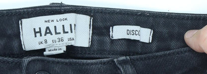 New Look Black Distressed Skinny Jeans, Size 8