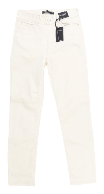 Dunnes Stores Women's Ivory Straight Jeans Size 8