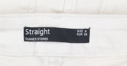 Dunnes Stores Women's Ivory Straight Jeans Size 8