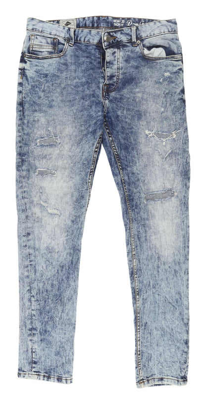 Denim Co. Men's Blue Skinny Jeans - Size 34