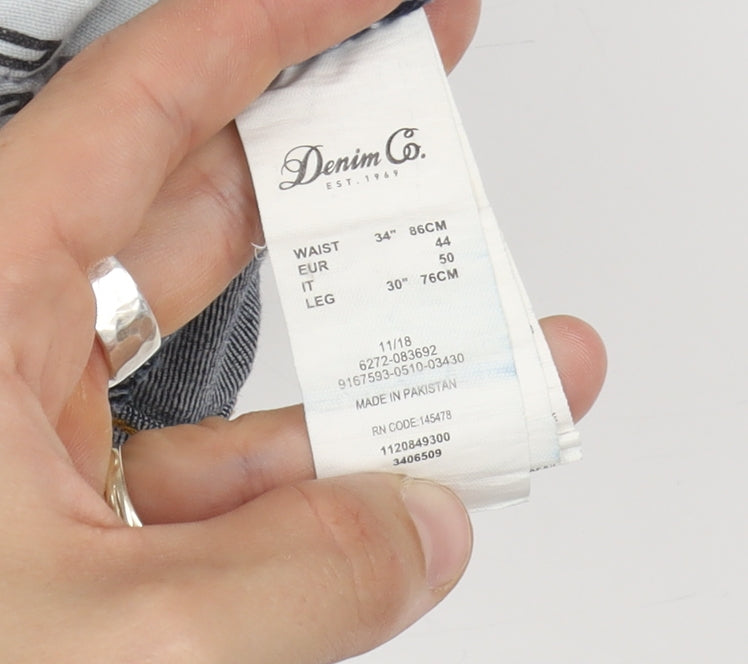 Denim Co. Men's Blue Skinny Jeans - Size 34