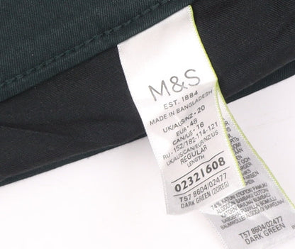 Womens UK Size XL Marks and Spencer Regular Fit Jegging Green Jeans