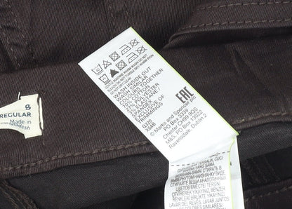 Womens UK Size 8 Marks and Spencer Regular Fit Ankle Brown Jeans